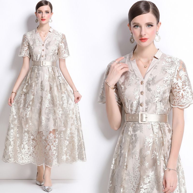 Women's Clothing Evening Gown For Women Luxury Intricate Mesh Embroidery Elegant Sophisticated Design Wedding Dress_ecoleips.com