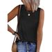 2025 Summer Women's Fashion Round Neck Solid Color Loose Tank Top For Women_ecoleips.com