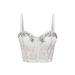 Handmade Sequin Corset Top – Adjustable Strap Bustier For Women, Glamorous Shimmering Bralette, Elegant & Sexy For Evening Wear (XS-L)_ecoleips.com