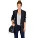 In Stock Wholesale European And American Style Green Fruit Collar One Button Blue Small Blazer Mid-Length Elegant_ecoleips.com