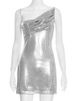 Mozision One Shoulder Backless Sexy Mini Dress Women Elegant Sparkle Sleeveless Backless Skinny Club Party Dress Female Clothes_ecoleips.com