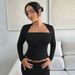 2026 New Slim-fit Fashion Temperament Knitted Sweater Long-sleeved Top_ecoleips.com