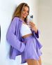 Women's Clothing New Long Sleeved Commuter Shirt Shorts Suit_ecoleips.com