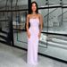 Women's Clothing Dress Tube Top Backless Strappy Pleated Long Skirt Sexy Fashion Slim Dress_ecoleips.com