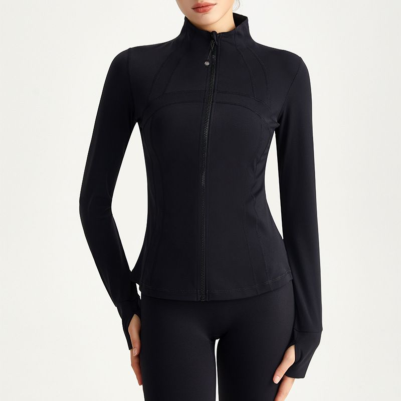 Women's Slim Fit Quick Drying Yoga Top Pilates Sports Fitness Outdoor Running Jacket New Style For Autumn_ecoleips.com
