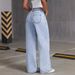 Women's High Street Ripped Straight Leg Jeans - Loose Fit Vintage Washed Denim Pants For Casual & Everyday Wear_ecoleips.com