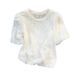 Women's Clothing Real Shot Of New Summer Design Shirt Round Neck Temperament Short Sleeved T Shirt Tops For Women_ecoleips.com