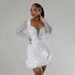Women's Clothing Fashion Heavy Duty Hot Diamond Beading Ruffle Stitching Sexy Tight Hip Dress_ecoleips.com