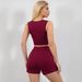 2025 Casual Women's Hot Girl Style High Waist Short Skirt Solid Color Sports Vest Fashion Set_ecoleips.com