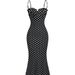 Women's Slim Fit Backless Polka Dot Dress European American Style Autumn French Temperament Cross Border New Clothing Suspender Style_ecoleips.com