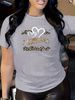 Casual White Round-neck T-shirt With Colorful Bear Desig Short Sleeves Women's Fashion_ecoleips.com