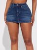 K Elastic Denim Skirt For Women, Denim Short Skirt_ecoleips.com