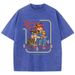 Caring For Your Demon Cat Printing Wash Tshirts Women Street Hip Hop Clothes Cotton Breathable Short Sleeve Summer Soft T-Shirt_ecoleips.com