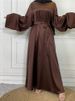 New Muslim Turkish Abayas Jalabiyat Women Ramadan Clothes Moroccan Caftan Party Maxi Dress Arabic Kaftan Satin Female Dress_ecoleips.com