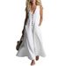 2026 New European And American Cross-Border Spring/Summer Patch Pocket Deep V-Neck Long, Women's Sleeveless Button_ecoleips.com
