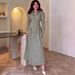 Elegant Retro Fashion Long Dress For Women European American Style Shirt New Long Sleeved Clothing_ecoleips.com