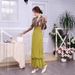 Women's Clothing Ruffled Heavy Duty Flared Sleeves Retro Pleated Dress For Women New Design_ecoleips.com