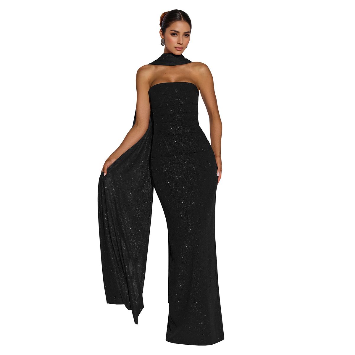 Women's Sexy Strapless Glittering Bodycon Dress C7635 Fashion_ecoleips.com