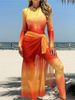Aria Basics European And American Style One-piece Swimsuit With Sexy Cover-up Skirt Set, Slimming Beach Two-piece Set For Seaside_ecoleips.com