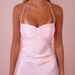 Elegant Satin Slip Dress With Back Tie Detail & Allure Sequins | Backless Bodycon Evening Gown_ecoleips.com