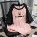 Unisex Pure Cotton Raglan Short Sleeve T-Shirt round Neck Pullover Top for Spring Summer And Autumn Popular Style Inner Layer Base Shirt_ecoleips.com