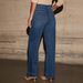 High Waist Straight Leg Jeans For Women - Classic Stretch Denim Pants (Light Blue/Dark Blue/Black) | Office & Casual Versatility_ecoleips.com