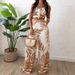 Women's Clothing Spring And Summer New Women's Fashion Sexy Printed Suspender Top Wide Leg Suit_ecoleips.com
