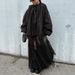 Talenza Black Mesh Long Skirt Women's Sexy Lace See Through High Waist Fashion Skirt 2025 Summer Elegant Vintage Y2k Long Skirt_ecoleips.com