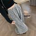Autumn Winter Fashion Lazy Feel Striped Retro Loose Slimming Casual Wide-Leg Pants For Women With Fleece And_ecoleips.com