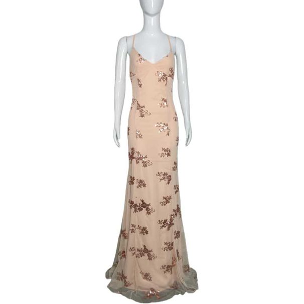 Women's Elegant Sequin Backless Mesh Bodycon Maxi Dress – Evening Party Gown 2026_ecoleips.com