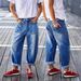 Stretch Casual Cropped Jeans Banana Style for Women Spring Autumn Summer Regular Fit Cotton Solid Color Y2K Trend_ecoleips.com