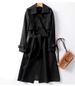 Women's Trench Coat Mid-Length Slim Fit Double-Breasted Classic British Style Overcoat With Checkered Lining (Available In 7 Sizes & 14 Colors)_ecoleips.com
