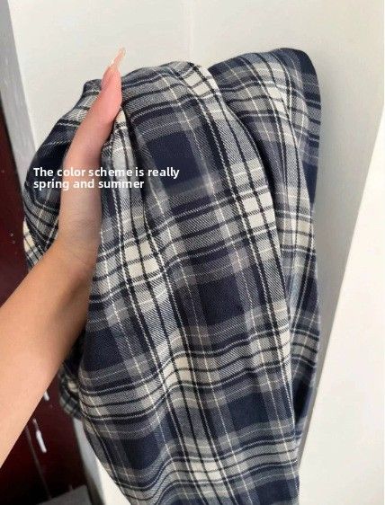 Korean Embroidered Plaid Spring Summer Women's Shirt Hong Kong Style Design Sense Niche Long Sleeve New Cardigan Jacket_ecoleips.com