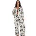 European And American Autumn New Printed Sleeve Long Pants Loose Comfortable Pajamas Two-Piece Set Cross-Border_ecoleips.com