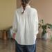 Spring New Cotton Top, Simple Literary Long-sleeved Shirt, Loose And Versatile Flower Embroidered Shirt_ecoleips.com