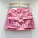 Personalized Pocket Workwear Denim Skirt For Women New Style In Spring Pink Age Reducing High Waist Niche Versatile Hip Wrapped Short Skirt_ecoleips.com