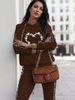 Women's Casual Comfortable Long Sleeved Hooded Sweatshirt Autumn Suit Simple Print_ecoleips.com