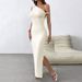 Women's Clothing 2025 Spring And Summer New Sexy Lady Style Dress Oblique Collar Off Shoulder Temperament Long Skirt_ecoleips.com