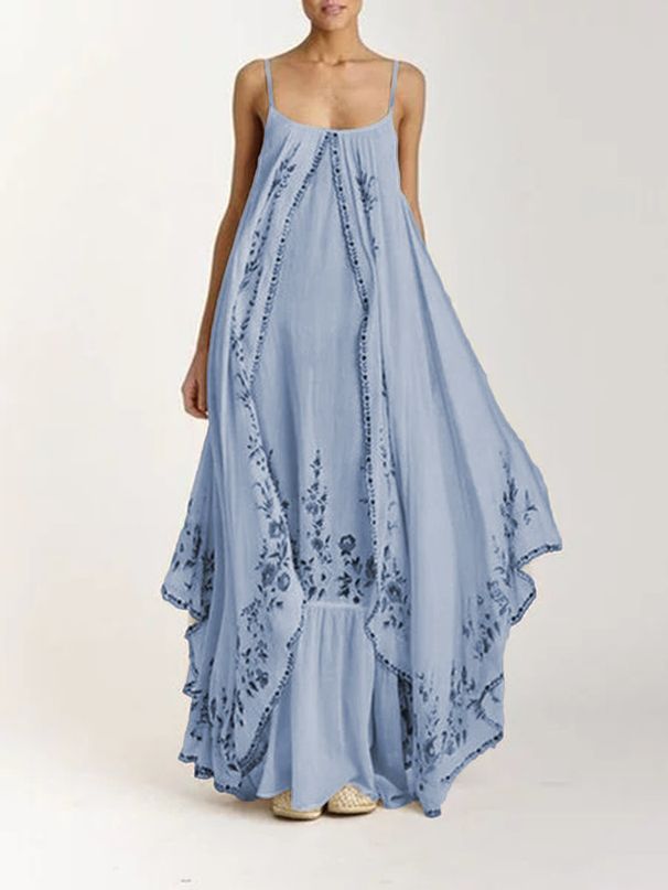 Women's Clothing Spring And Summer New Women's Short Sleeve Round Neck Printed Large Swing Loose Dress Dre_ecoleips.com