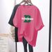 Women's Clothing Letter White Short-sleeved T-shirt Women's Large Version Loose Student Medium Long Top_ecoleips.com