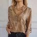 Women's Clothing New Fashion Design V Neck Printed Tops_ecoleips.com
