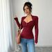 Women's Slim-Fit Long Sleeve Turtleneck Top - Sexy Bodycon Blouse For Fall & Winter, Stretchy Office & Casual Wear_ecoleips.com
