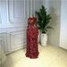 European And American Fashionable Long Dress for Women round Neck Long Sleeve Printed Mesh Sheer 2026 Cross Border INS Temperament_ecoleips.com