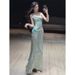 Stunning Gown Mermaid High-End Engagement Light Luxury Niche Morning Robe Female Bride Toast Cool Sensation Dress_ecoleips.com