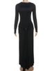 Mozision Elegant Long Sleeve Ruched Sexy Maxi Dress Women Gown Autumn Fashion Draped Bodycon Long Dresses Female Clothing_ecoleips.com
