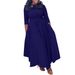 C8621 Foreign Trade Women's 2025 New Model Mid-Length Elegant Fashionable A-Line African Dress_ecoleips.com