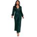Women's Clothing Deep V Long Sleeved Jumpsuit Summer High Waist Wide Leg Sequin Belt Jumpsuit_ecoleips.com