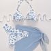 Women’s Clothing Small Floral Lace Three Piece Sexy Bikini Split Swimsuit Swimsuit Women_ecoleips.com