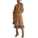 New European And American Cross-Border Independent Station High Collar Suede Retro Loose Pocket Tassel Sleeve Dress Long_ecoleips.com