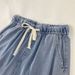 Elastic Waist 2024 Straight-Leg Jeans For Plus-Size Women, Slimming Mid-Waist Wide-Leg Long Pants, Versatile Summer Thin_ecoleips.com